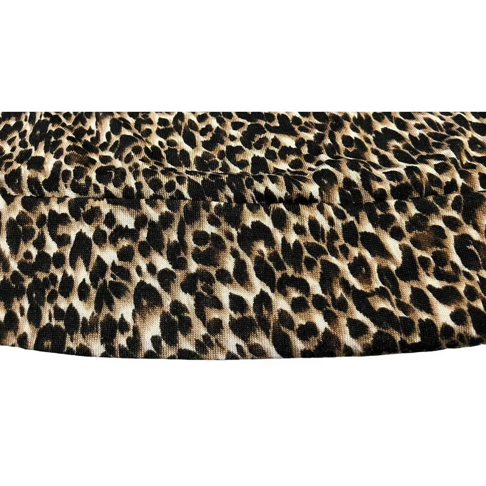 ELEMENTZ DOLMAN SLEEVE, ROUND NECK, TUNIC TOP, WOMENS, PXL, BROWN & TAN ANIMAL - Picture 8 of 11